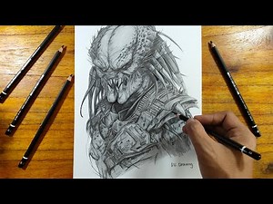 Drawing Predator in Pencil in Great DetailDrawing Predator in Pencil in Great Detail