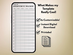Appointment Planner | Appointment Calendar Weekly Planner for 2025, 2026 | Work Office Schedule Planner | Editable Meeting Tracker, Reminder - Etsy Canada