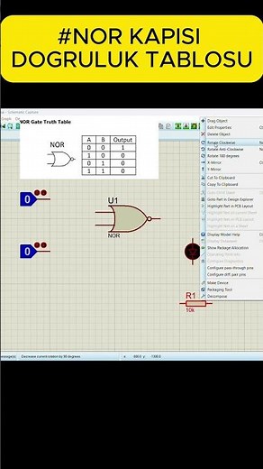 “Creating an NOR Gate Truth Table in Proteus: A Step-by-Step Guide”