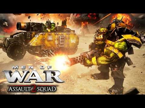 MASSIVE BATTLE! Orks vs Eldar - Men of War: Warhammer 40k Mod (4K, Cinematic)