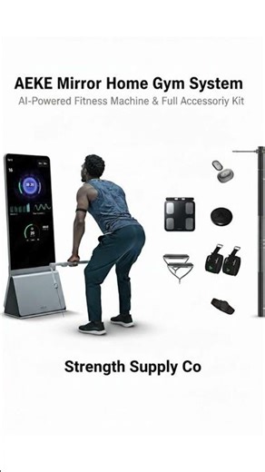 AI Mirror Replaced My Gym?! Full-Body Workouts at Home! #SmartFitness #AEKEK1