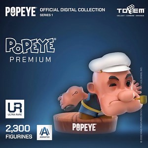 Blow me down! Me digikal kerlectable is available now! Get yer own while supplies lastsk! 🔗 https://bit.ly/3s95jk6 ___ Popeye the Sailorman in all his heroic glory! Get the best out of having Popeye the Sailorman in your digital collection by having this fully animated digital figurine. This is what makes DIGITAL figurines so epic, this would never have been possible before. Popeye (Animated Edition) & his trusty can of spinach are of "ULTRA RARE" scarcity. #Popeye #PopeyetheSailorman #DigitalC