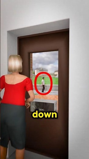 She got stuck inside her home... 🤨