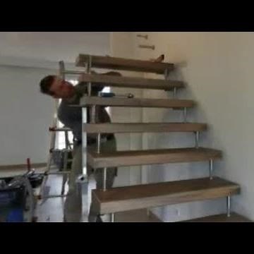 How to Build Stairs - Cantilever staircase - Wooden Staircase DIY