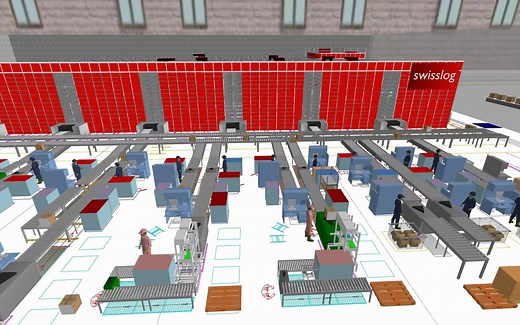 Swisslog AutoStore自动化存储系统 with Simio Digital Twin