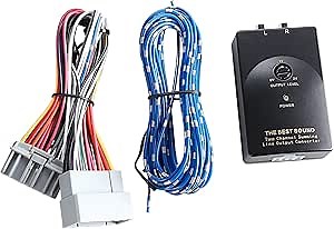 NuIth Car Radio Amp Amplifier Wiring Harness Adapter Compatible with 2002-2007 Jeep/Chrysler/Dodge Vehicle Non JBL System High to Low RCA Converter for Adding Amplifier Subwoofer to Stock Stereo