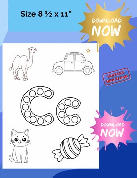 Letter C Dot Marker Page Learn the Letter C Activity Preschool Alphabet Page pdf