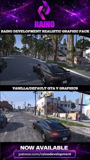 REALISTIC GRAPHIC PACK |FiveM/GTA 5 COMPARISON by Raino Development #fivem #gta #gaming #graphics