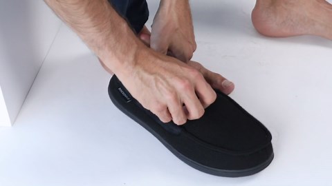 Ravelier Men's Arch Support House Slippers, Gray, Size 8