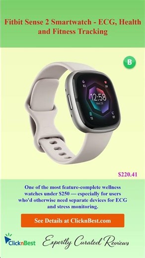 Fitbit Sense 2 Smartwatch - ECG, Health and Fitness Tracking