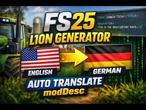 FS25 L10N Generator | Auto-Translate modDesc Text (EN → DE)