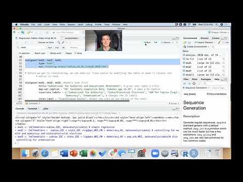 SPEC Regression 2.3: Making Regression Tables in R Using Stargazer