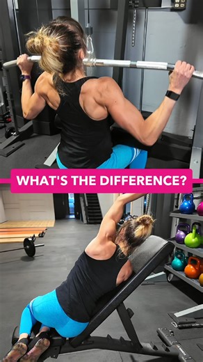 I love both of these exercises to target your lats and back and improve your pull ups. Both are amazing vertical pulling exercises. And you may even include both in your workout progression or just one at different times. While the basic two-arm lat pulldown allows you to go heavier to build killer back strength, the SA Side Lying Lat Pulldown allows you to work each side independently to correct imbalances. It also allows you to potentially get more STRETCH on the lats as you reach up overhead 