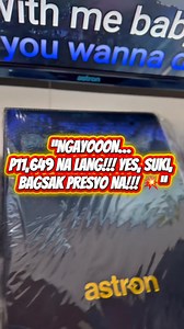 ✨📺🎤 ASTRON SMART-KTV LED TV 32” BUNDLE DEAL ALERT! 🎶🔥 Mga suki, wag palampasin! Mula ₱14,999 👉 NOW: ₱11,649 lang! 😱👏 Sulit na sulit dahil may 21,000 built-in karaoke songs latest hits na ready sa inyong kantahan at saya! 🎵🎤💃🕺 ✅ Kasama na ang mga LIBRENG Freebies: 🎁 Party Box Bluetooth Speaker 🎁 Astron Single Burner Stove 🎁 Astron Electric Kettle 1.8L 🎁 Astron Flash Deskfan 16” 🎁 Wall Bracket (Large) 🎁 Free Pillow Grabe diba? 🎉 Hindi lang TV, kundi tambak na appliances at gamit 