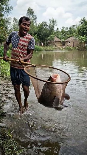 Wow! Catching Big Monster Fish in a 20-Year Abandoned Pond | Traditional Polo Fishing