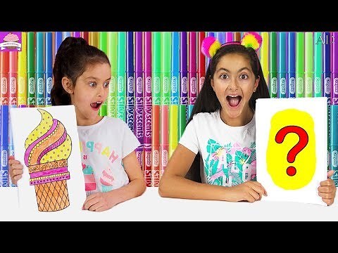 3 MARKER CHALLENGE - Incredible Crayola Smells Edition - Funny kids video