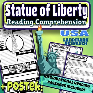 Statue of Liberty New York Reading Comprehension US Landmarks Research Facts