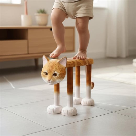 Hand Carved Cat Step Stool – Personalized Solid Wood Pet & Kids Stool - Etsy UK