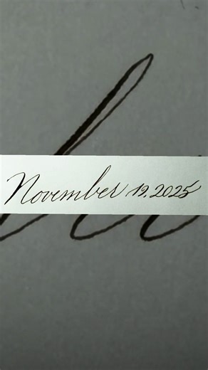 Spencerian Calligraphy - Business Hand - Today’s Date #calligraphy #learncalligraphy #spenceriancalligraphy #moderncalligrapher #cursive