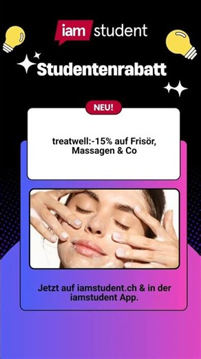 Neuer Studi-Rabatt von treatwell auf iamstudent.ch