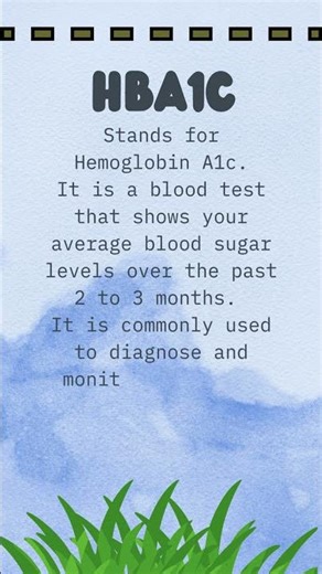 HbA1c ? Nano Learning | Quick Easy Definition #didyouknow #learninseconds #easytoremember