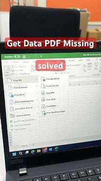 Get Data from PDF is missing | how to import pdf file into excel #pdf #excel #Get_data