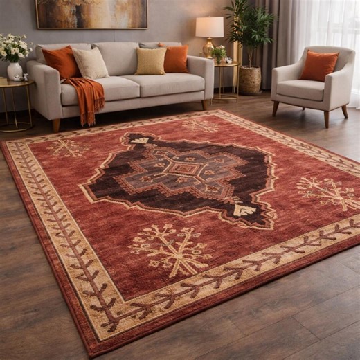 Vintage Tribal Hand Tufted Wool Rug | Rustic Traditional Carpet - Etsy