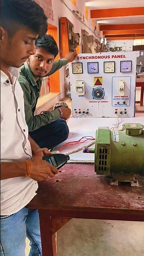 synchronous motor synchronous speed identify by tachometer electrician ITI practical