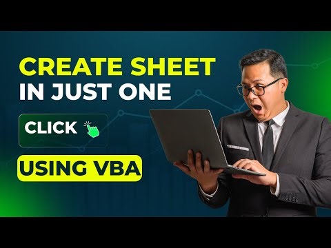 Create Excel Sheets in One Click Using VBA | Excel VBA Automation Tutorial