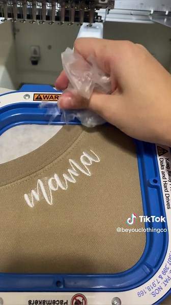 Embroider a Mama Sweatshirt with me💕 #asmr #asmrembroidery #embroiderysmallbusiness #embroidery #embroiderymachine #embroiderybusiness #mamalifestyle #mamalifeisthebestlife #mamaootd #mamastyle❤