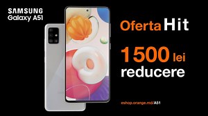 46K views · 239 reactions | Este cel mai bine vândut smartphone, un adevarat H!t al sezonului . Prinde super reducerea de 1500 lei la telefonul Samsung Galaxy A51 și cumpără-l în rate cu doar 180 lei lunar sau la 4299 lei, preț total . Dacă îl comanzi pe https://eshop.orange.md/A51, ți-l livrăm gratuit acasă | Orange | Facebook