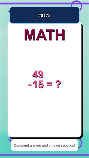2 Digit Subtraction Challenge #0173