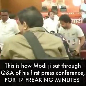 133K views · 3.1K reactions | Here is a time lapse video of Q&A session of PM Modi's first Press Conference in 5 years. He sat there for 17 minutes, without answering a single question!  Omg! He really cannot answer without being tutored in writing. 來藍 (Courtesy - Gaurav Pandhi) | Beef Janata Party | Facebook