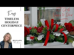 Simple Christmas Magnolia & Rose Centerpiece I Elegant Holiday Floral DIY