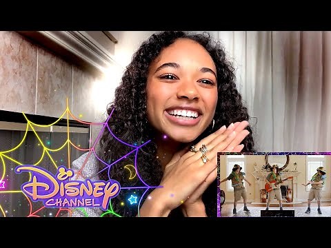 Chandler Kinney Reacts to "Halloween House Party" 👻 | Behind the Scenes | Disney Channel