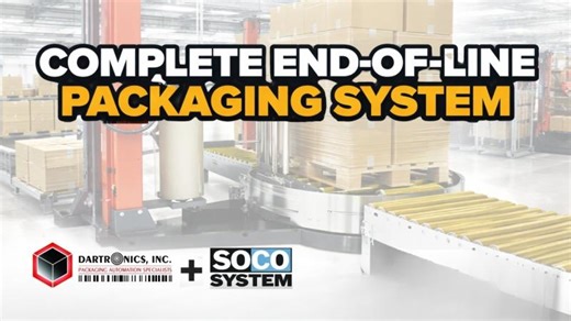End of Line Packaging System Dartronics, Inc. + SOCO SYSTEM from Case Erecting to Pallet Securing | Dartronics, Inc.
