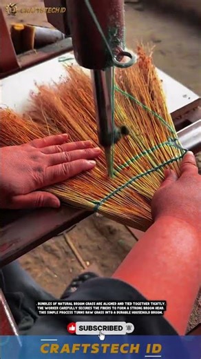 Traditional Broom Making Process | Simple Yet Satisfying Craft #industrialmachine
