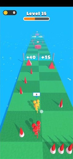 1022 Yellow Vs Red Count Masters Run 3D Gameplay Stickman War #games #funny#shorts