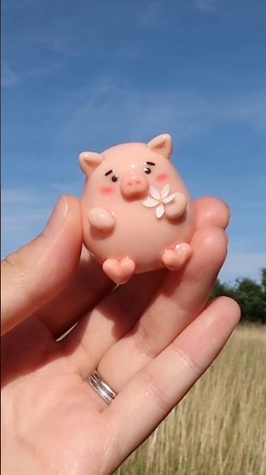 My Cold Porcelain Clay Piggy Process #claycraft #clay #coldporcelainclay #airdryclay #clayart