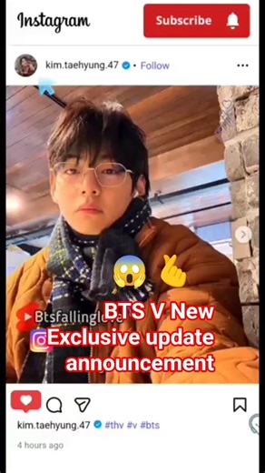 😍"BTS V New update check my instagram 💗 post#bts#mostviralvideonyoutube#newtrending#btsfallinglove🐻💜