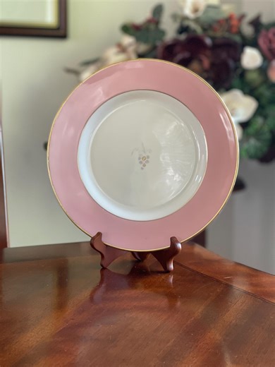 Vintage Pickard China Arlington Dinner Plate - Pink Rim With 24K Gold Fruit Center - Etsy