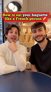 How do YOU eat your baguette? 🥖 #French #France #Français #Food #Baguette | AT Frenchies