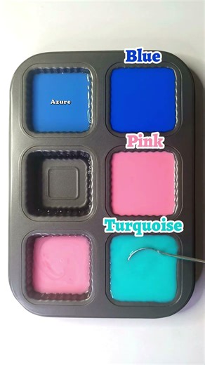 😍🎨 Mix the three colors Pink + Turquoise + Blue to create truly surprising and interesting colors.