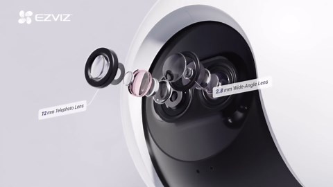 EZVIZ Security Camera Outdoor, 1080P Pan/Tilt/Zoom WiFi Camera, 8× Mixed Zoom and AI-Powered Person Detection Security Cam, IP65 Waterproof, Support MicroSD Card up to 512GB | C8PF