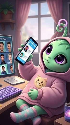 Cute Alien attempts online dating Earth style