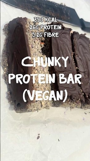 How to make Chunky Vegan Protein Bar 26g 👀💪🏻