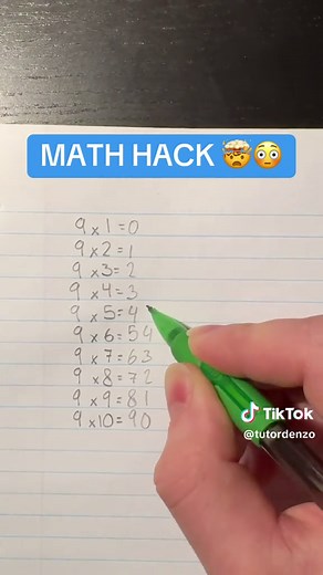 Math hack for multiplying by 9❗️📈 #savetime #mathtest #shortcut #mathtips #math2026