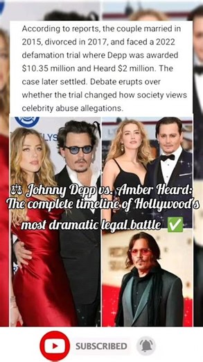 Johnny Depp and Amber Heard: A Timeline of Their Dramatic Legal Battle #johnnydepp #amberheard #usa