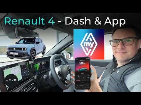 Renault 4 - Detailed Look at the Dash, Driver Display, Steering Wheel Functions and My Renault App