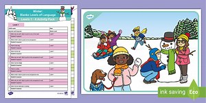 Winter: Blanks Levels of Language Levels 1 - 4 Activity Pack